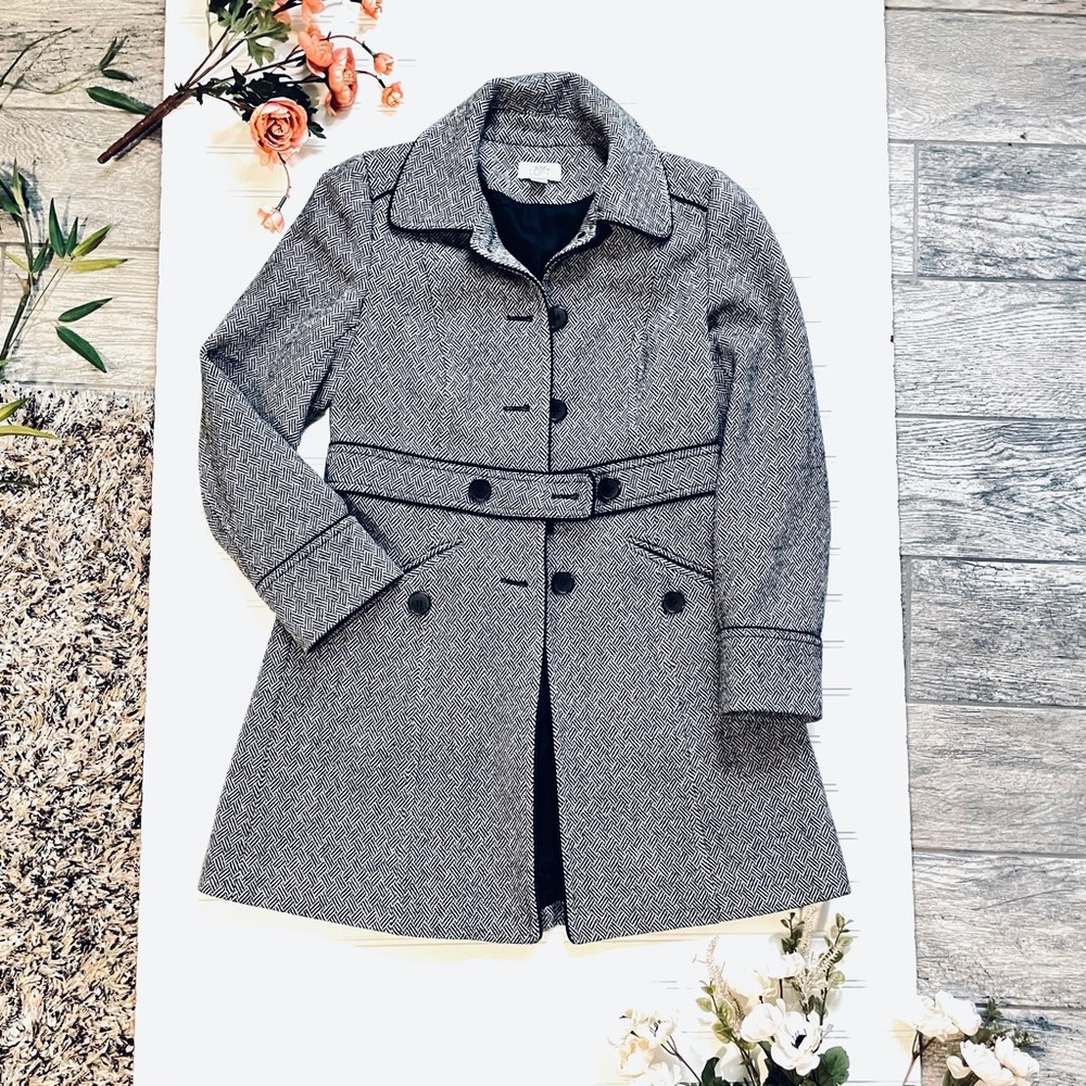Loft tweed wool pea coat